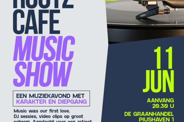 The Rootz Café Music Show bij de Graanhandel Tilburg Donderdag 11 juni’26 20.30 uur