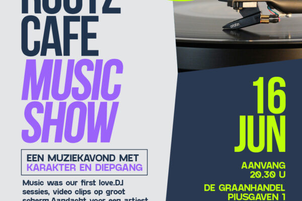The Rootz Café Music Show bij de Graanhandel Tilburg Donderdag 16 juni’26 20.30 uur